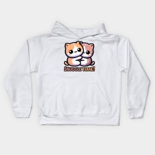 Snuggle Time!! Cute Cuddle Cats Kids Hoodie